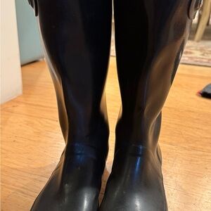 HUNTER Black Knee-High Rain Boots EU37 used